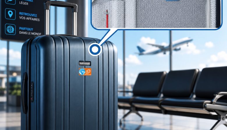 Bagages perdus identifiés grâce au tag NFC E-LOSTBAGidentifiés par tag NFCdans une valise pour identification en cas de perte