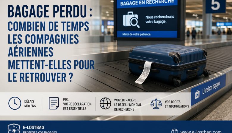 Bagage perdu sur un tapis roulant d'aéroport en attente de restitution.