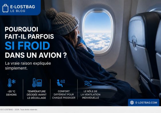 Passagère ayant froid dans un avion pendant un vol