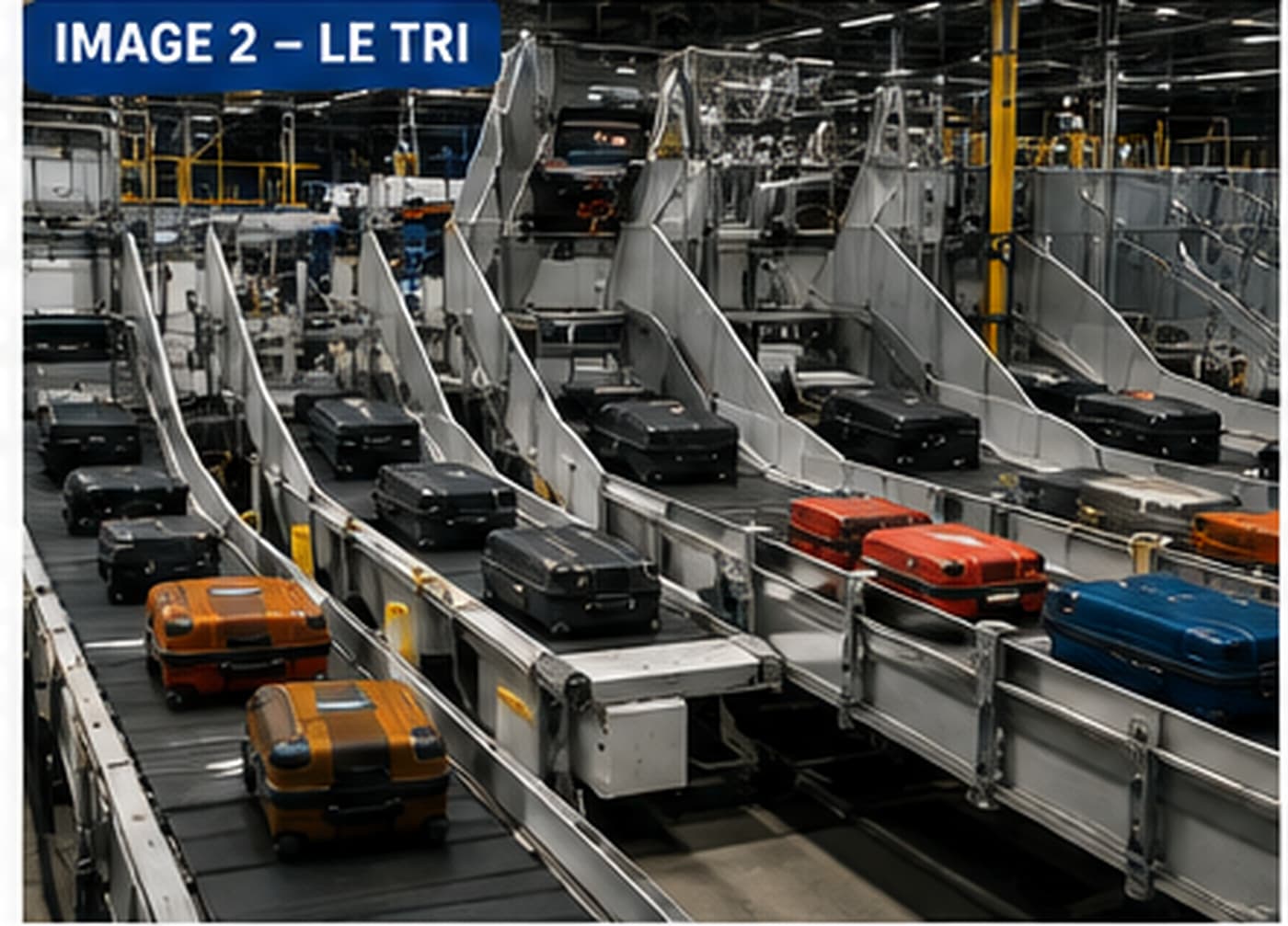 Système automatisé de tri des bagages à Roissy-CDG