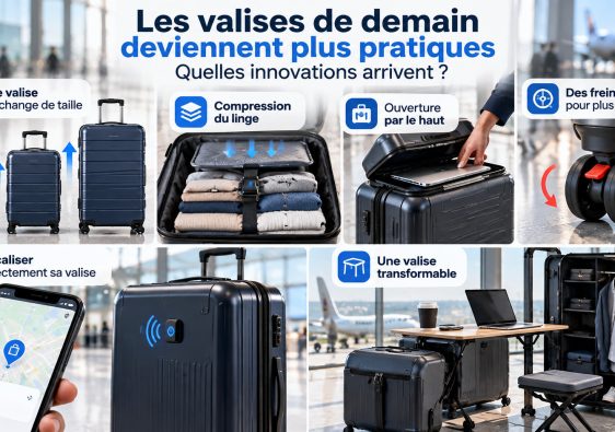 Valises innovantes avec taille modulable, compression, frein, localisation et fonctions transformables