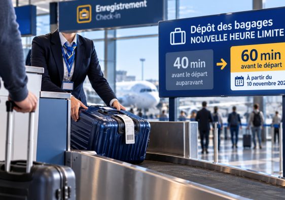 Dépôt des bagages à l’aéroport : la limite passe de 40 à 60 minutes avant le départ chez Ryanair à partir du 10 novembre 2026.